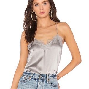 Cami NYC The Racer Silk Camisole Grey Tank Top Revolve XXS